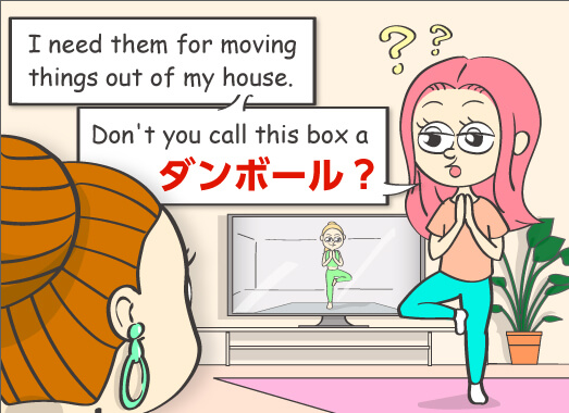 I need them for moving things out of my house. Don't you call this box a ダンボール?