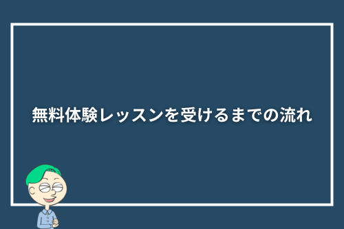「無料体験レッスンを受けるまでの流れ」見出し画像