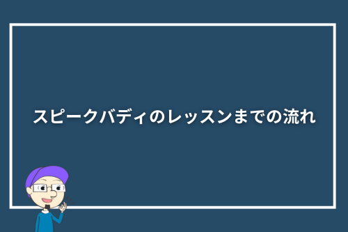 スピークバディのレッスンまでの流れ