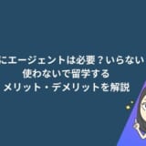 留学にエージェントは必要？いらない？使わないで留学するメリット・デメリットを解説
