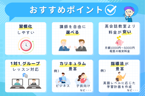 オンライン英会話のおすすめポイント