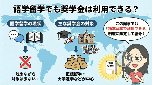 語学留学でも奨学金は利用できる?